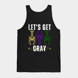 Let's Get Cray Mardi Gras Crayfish/Crawfish Tank Top